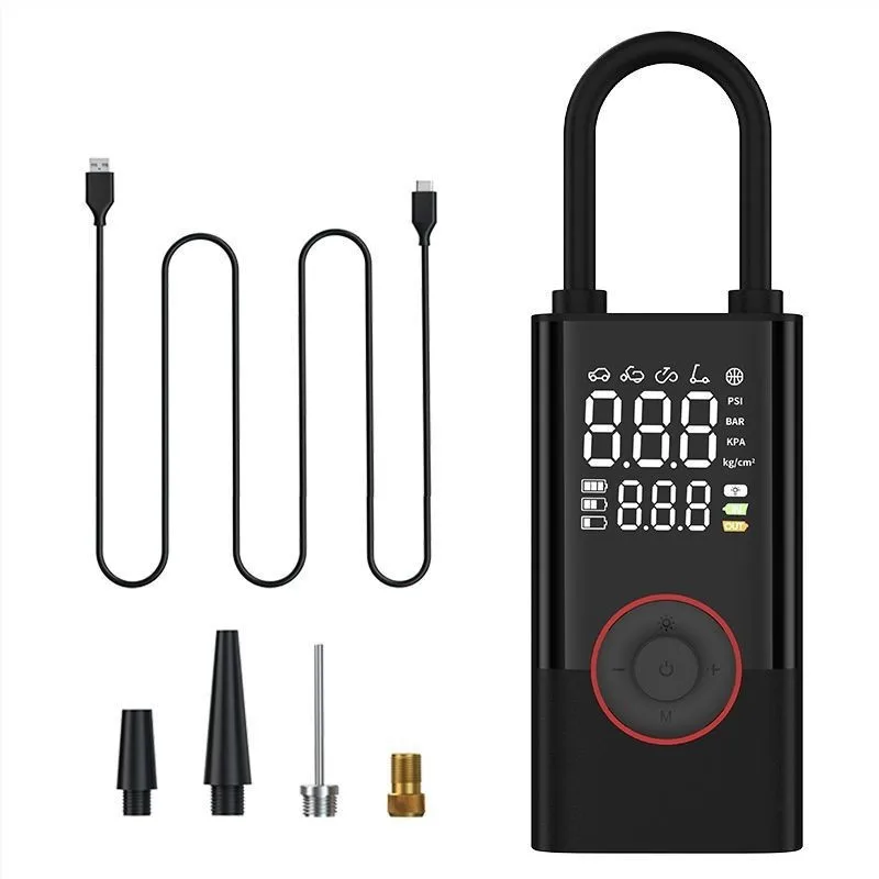 Беспроводной автомобильный воздушный насос, электрический умный портативный внедорожный автомобильный воздушный насос для велосипедных шин
