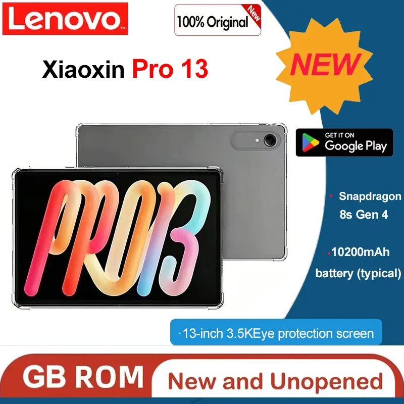 New Lenovo Xiaoxin Pro 13 AI Tablet 13 Inch 3.5K 144Hz Snapdragon 8s Gen 4 10200mAh WIFI 7 Original CN Version Pad PC