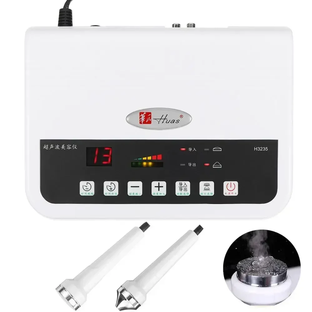 Massageador facial ultrassônico, cuidados com a pele, máquina de ultrassom de alta frequência, corpo, rosto, aperto, desintoxicação, salão de beleza