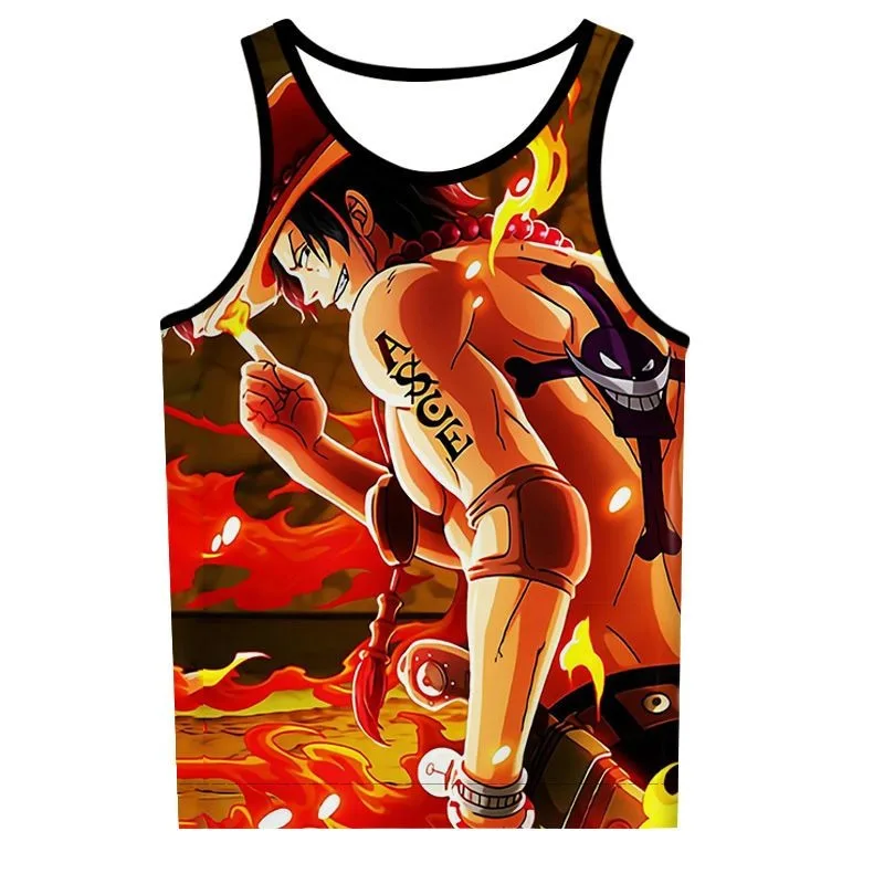 One Piece anime peripheral clothing Luffy Zoro Chopper vest clothes sleeveless T-shirt cute adult children\'s tops wholesale