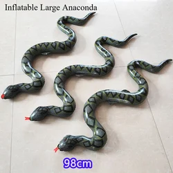 Fun Halloween Scary Prank Props Inflatable Golden Python Toy Fake Snake Party Ghost House Yard Inflatable Horror Decorations