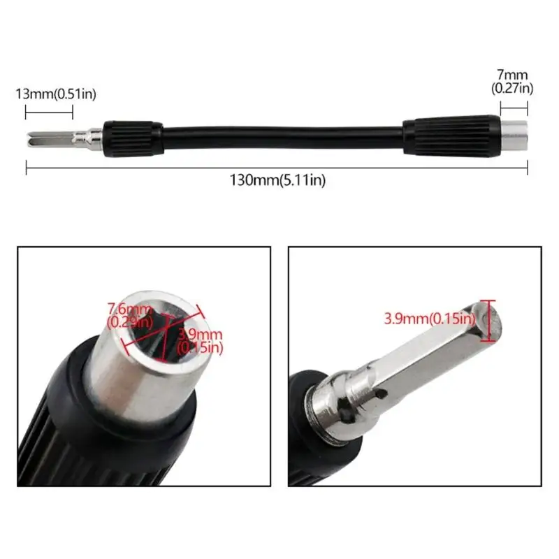 Y1UD Cabinet Repair Drill Bit Extension 130 mm for Screwdriver Reach, Narrow Access, and Angled Fastening in Small Areas