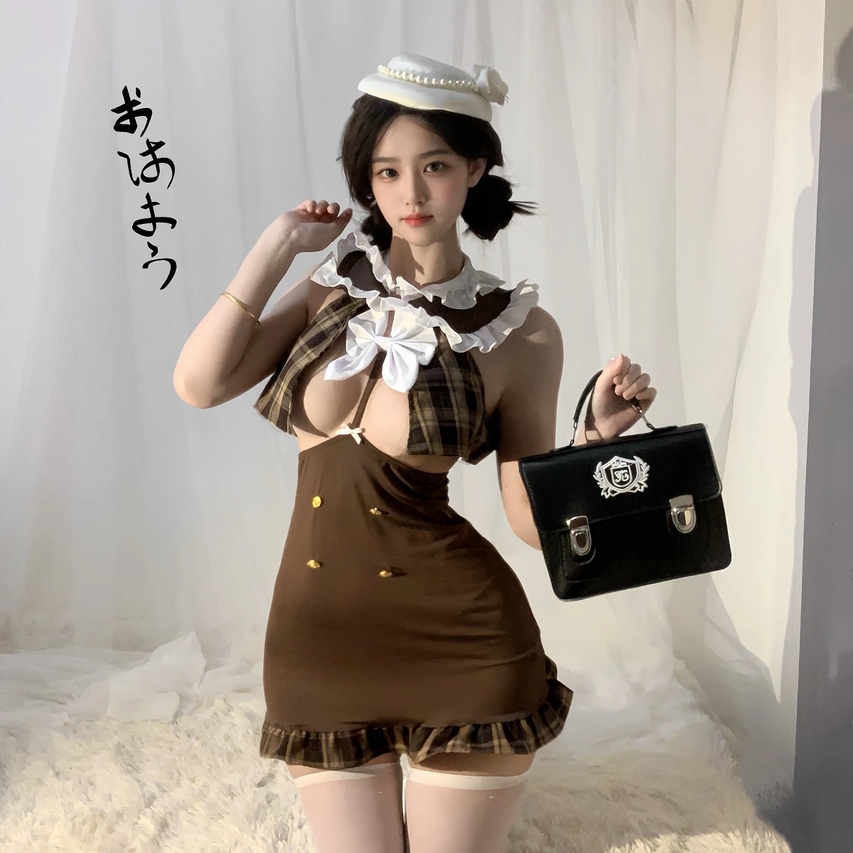 

Erotic lingerie fetish girl intimate search detective outfit erotic lingerie sexy pure passion exposed chest L720