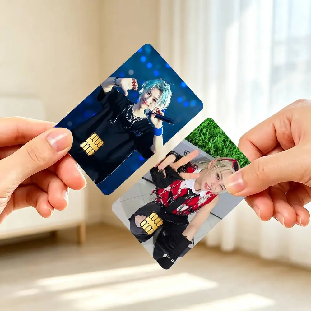 F-Felix Lee Kpop Idol  Credit Card HD Stickers Game Card Decal Small Chip Waterproof Sticker Gift