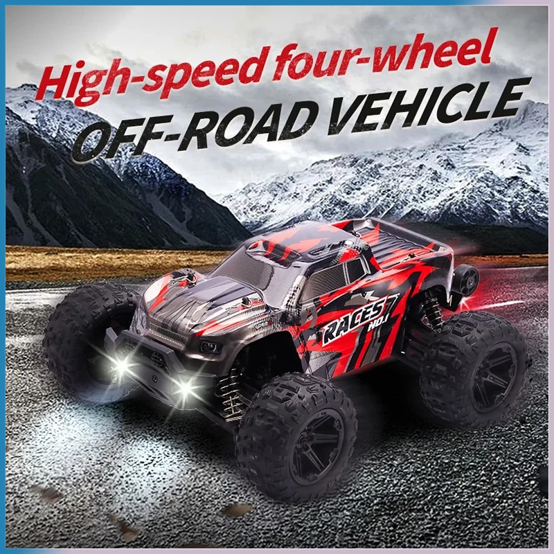 HXRC 8609 8610 1:14 55KM/H 4WD RC Car With LED Remote Control Cars High Speed Drift Monster Truck for Kids vs Wltoys 144001 Toys