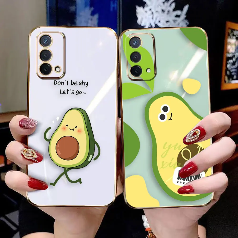 

Cover Smooth E-TPU Phone Case OPPO A15 A16 A17 A78 A58 A53 A54 A57 A72 A73 A74 A91 A92 A94 A96 4G 5G Case Cartoon Fruit Avocado