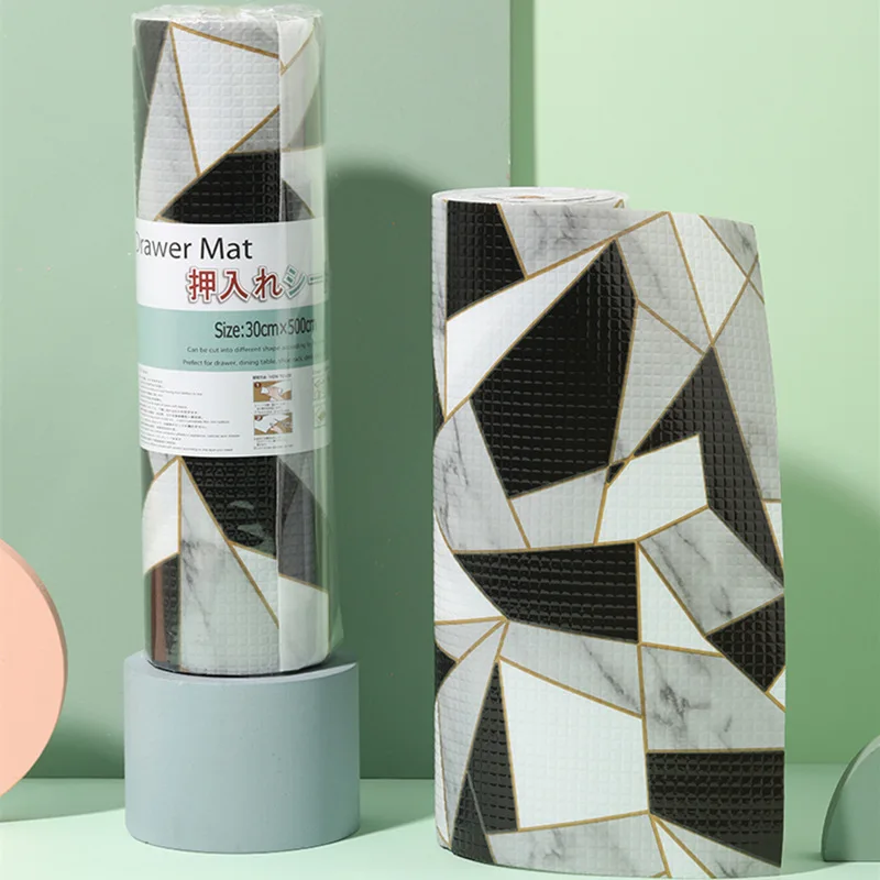

Reusable Drawer Mat Contact Paper Cabinet Liner Moisture-proof Waterproof Dust Proof Non-Slip Table Pad Paper Kitchen Table