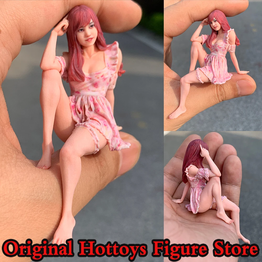 

В наличии 1/16 масштаб женщина-солдат платье с цветком красота мини-скульптура полный набор около 7,7 см фигурка модель куклы подарки