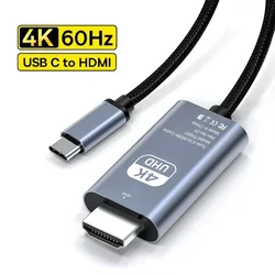 USB to HDMI Adapter 4K 60Hz Type C Cable HDTV Converter Cable for Phone TV Converter MacBook Air iPad Samsung Laptop Game