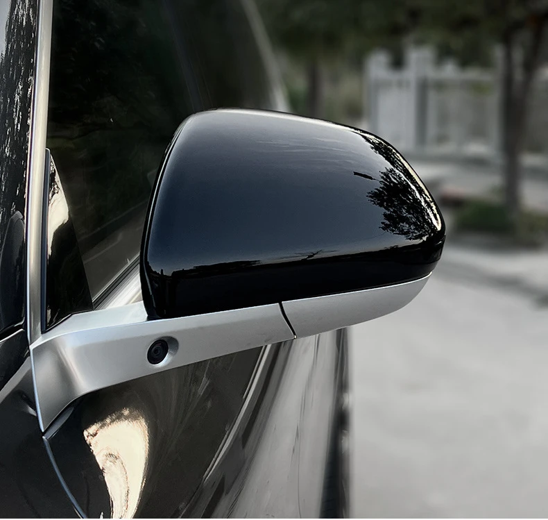 Suitable For Li L8 L9 L7 2023 ABS Rear View Mirror Cover  Carbon Fiber Pattern  Black Silvery