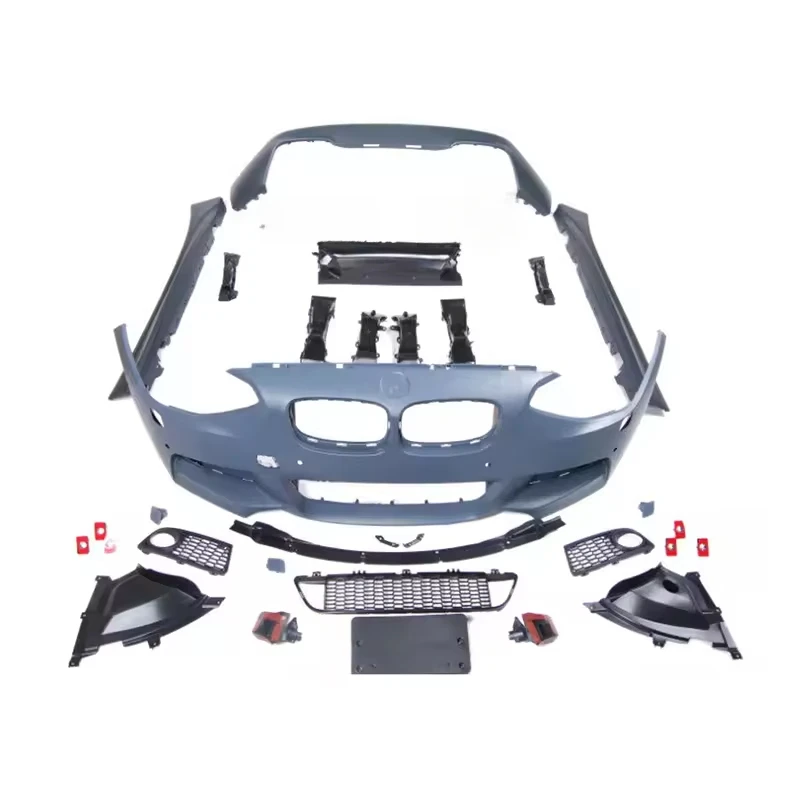 High Quality 1 Series F20 2011-2014 MT Style Upgrade Body Kit Front Rear Bumper Side Skirt Auto Exterior Accessories