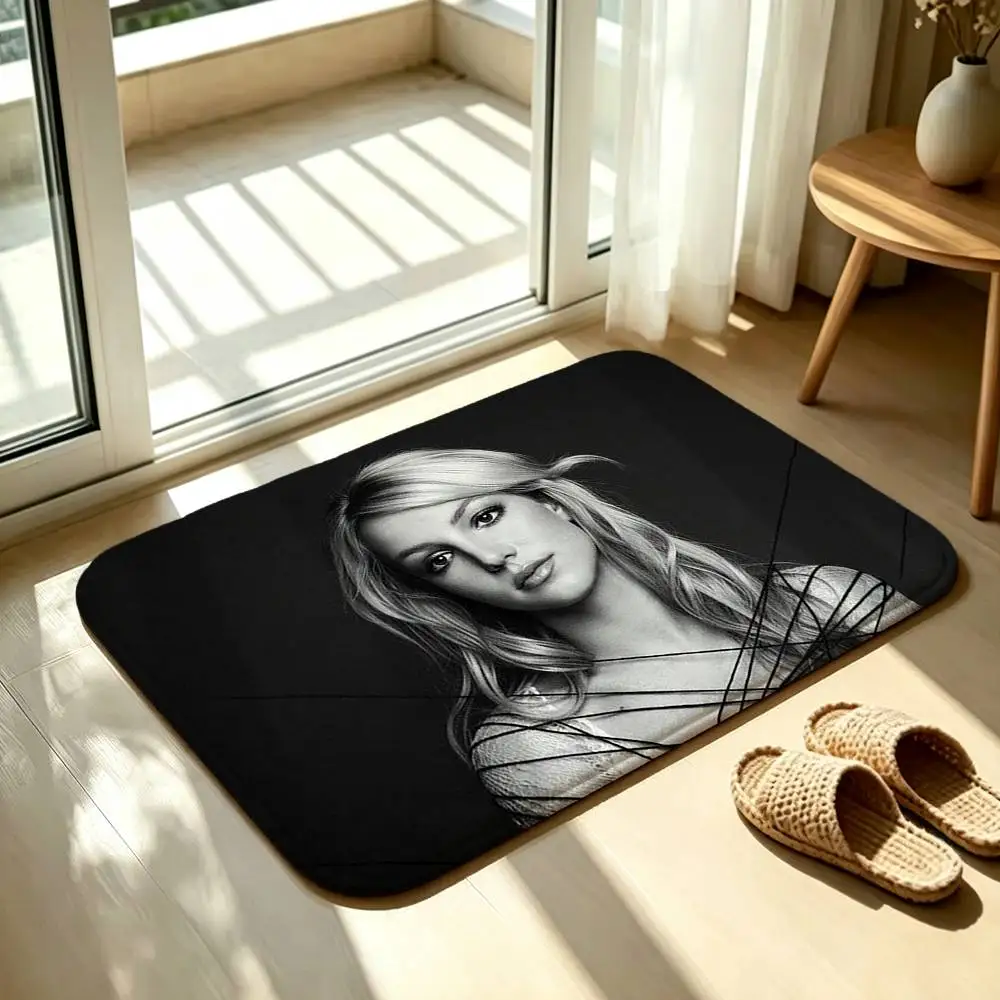 B-Britney S-Spears Floor Mat Soft Non Slip for Entry Door Bathroom Indoor Home Decorative Carpet
