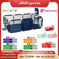IMBABY Kids Furniture Playpen For Children Large Dry Pool Baby Playpen Safety Indoor Barriers Home Playground Park For 0-6 Years