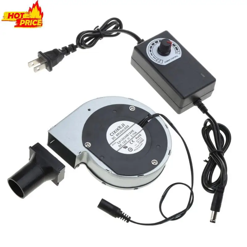 Czarny, bezszczotkowy wentylator chłodzący na prąd stały, piekarnik, grill, bezszczotkowy wentylator, dmuchawa