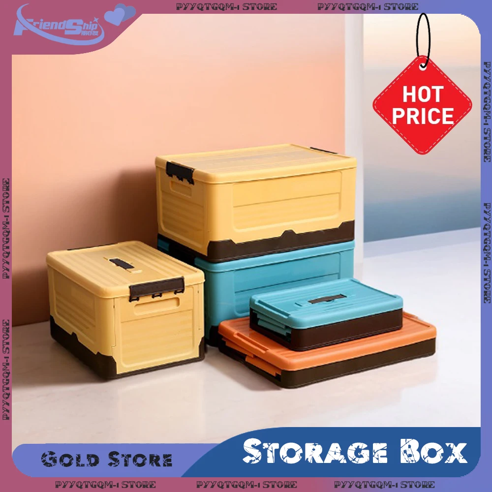 Storage Box Multi Functional Foldable Organizer Container Plastic Boxes with Lid Portable High-Capacity Storage Organizer