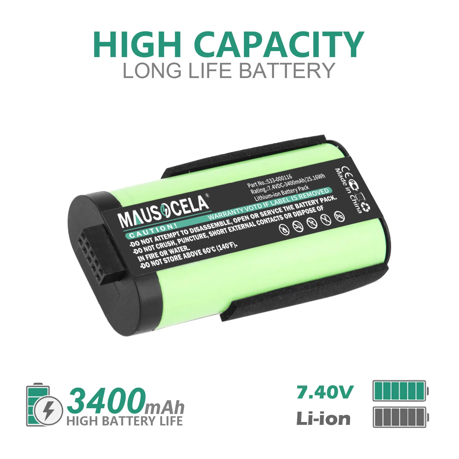 

3400mAh Speaker Battery For Logitech:533-000116,533-000138,UE MegaBoom,S-00147,533-000146,984-001362,084-000845,Megaboom 3