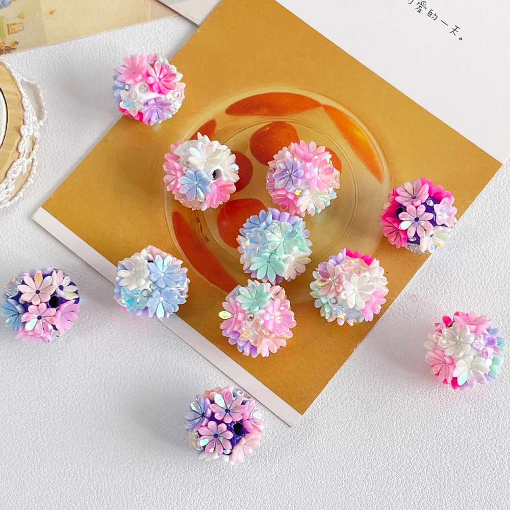 

Cordial Design 50Pcs 20*20MM DIY Beads/Beadable Pen Parts/Jewelry Findings & Components/Flower Effect/Polymer Clay Bead #16471