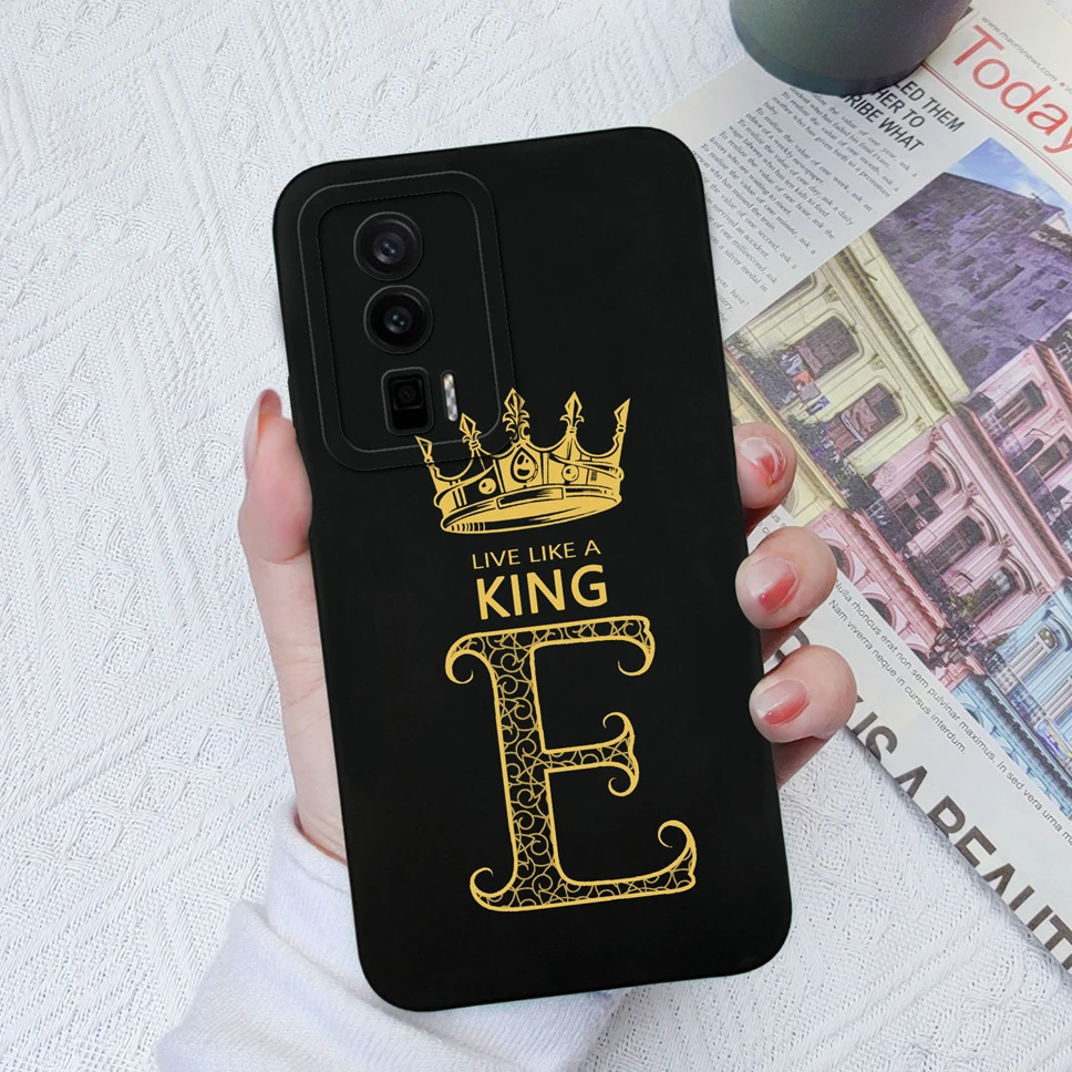 Soft Cases For Xiaomi Poco F5 Pro 5G Fashion Letter Camera Protection Silicone Back Cases Shell For Xiaomi PocoF5Pro Funda Coque