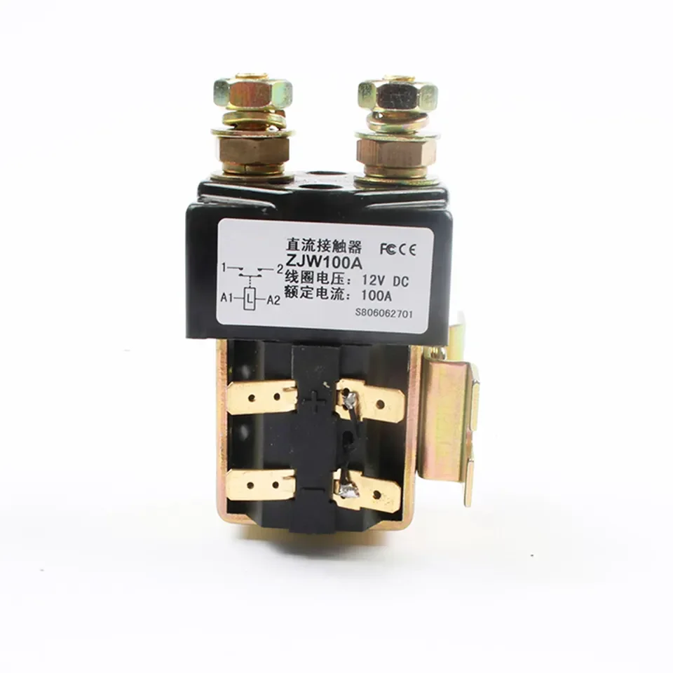 

SW80 NO type Coil Voltage 12V 100A DC Contactor ZJW100A for motor forklift electromobile, DC Contactor 100a