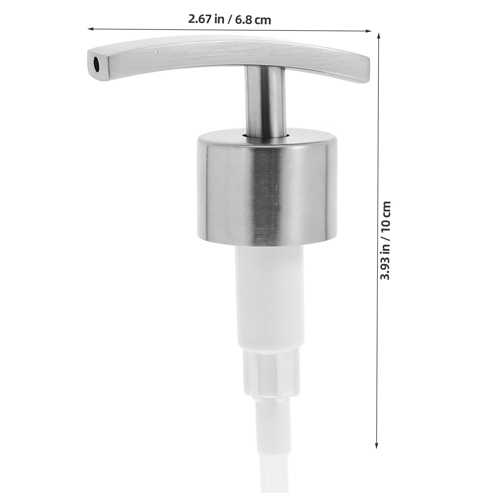 

Soap Dispenser Pump Stainless Steel For Lotion Shampoo Bottle 2.5Cm Opening Replaceable Tube Dispenser For Skincare Tools