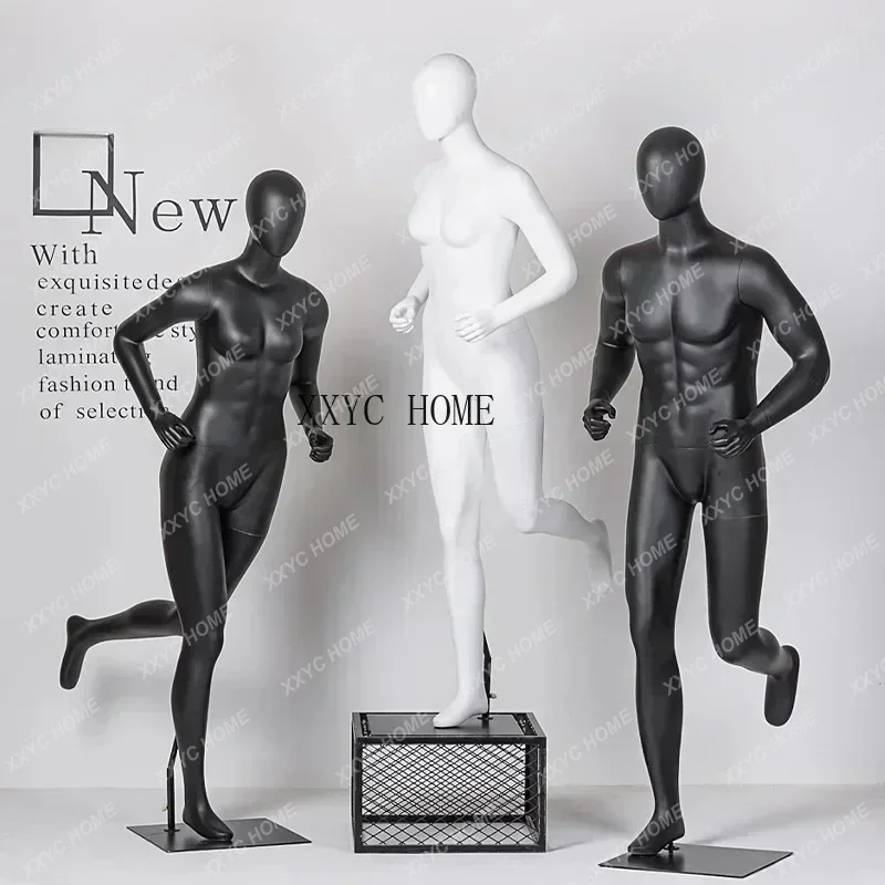 Sports Mannequins Body for Men and Women Full Body Muscle Running Mannequin Sporting Goods Window Display Model Stand R