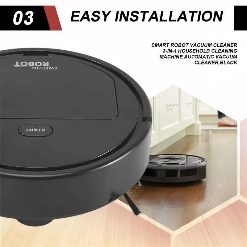 B01C-Smart Robot Vacuum Cleaner 3-In-1 Household Cleaning Machine Automatic Vacuum Cleaner thumbnail 4