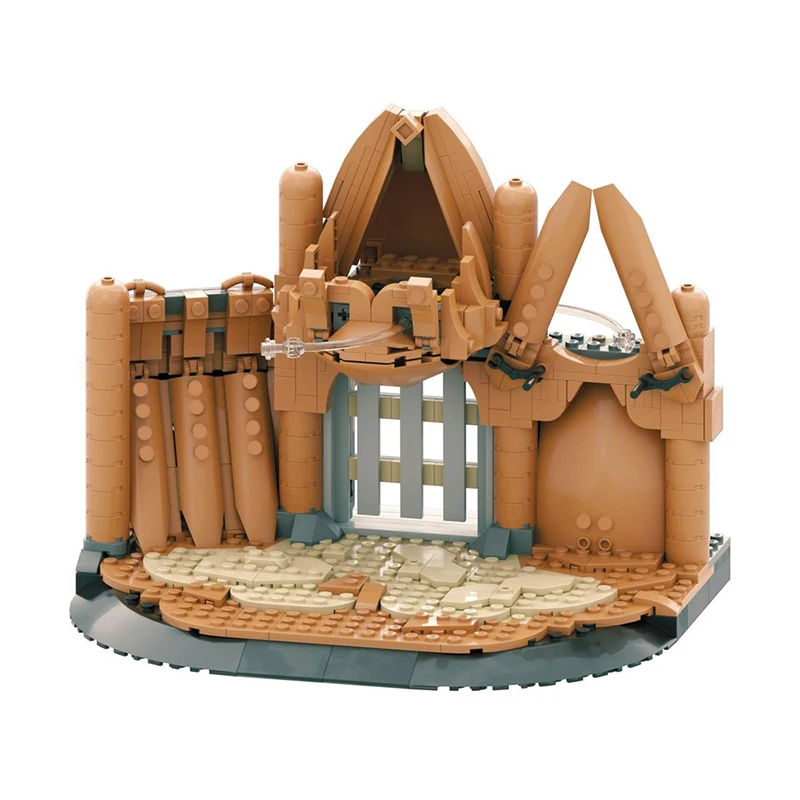 480pcs MOC Geonosis Arena Diorama Star Battle Model Building Blocks Home Decor Desk Display Shelf Accent Office Gift For Adults