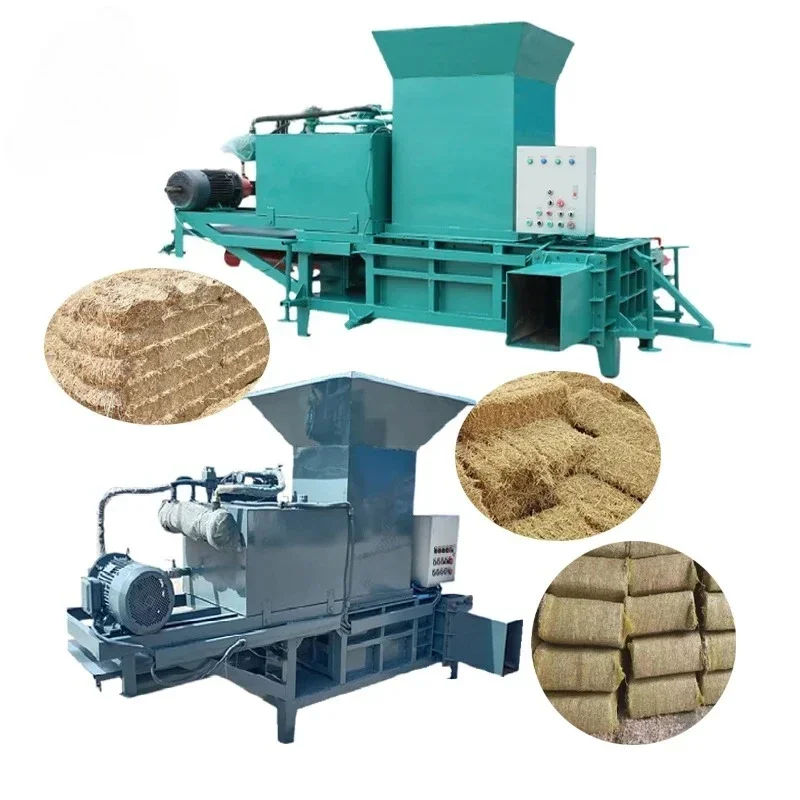 2026-Mobile Automatic Farm Silage Baler Making Equipment Animal Feed Hay And Straw Alfalfa Square Horizontal Hay Baler Machine