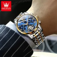 Montres OLEVS pour hommes, montre mécanique automatique multifonctionnelle, de haute qualité, étanche, lumineuse, montres de luxe pour hommes d'affaires 4