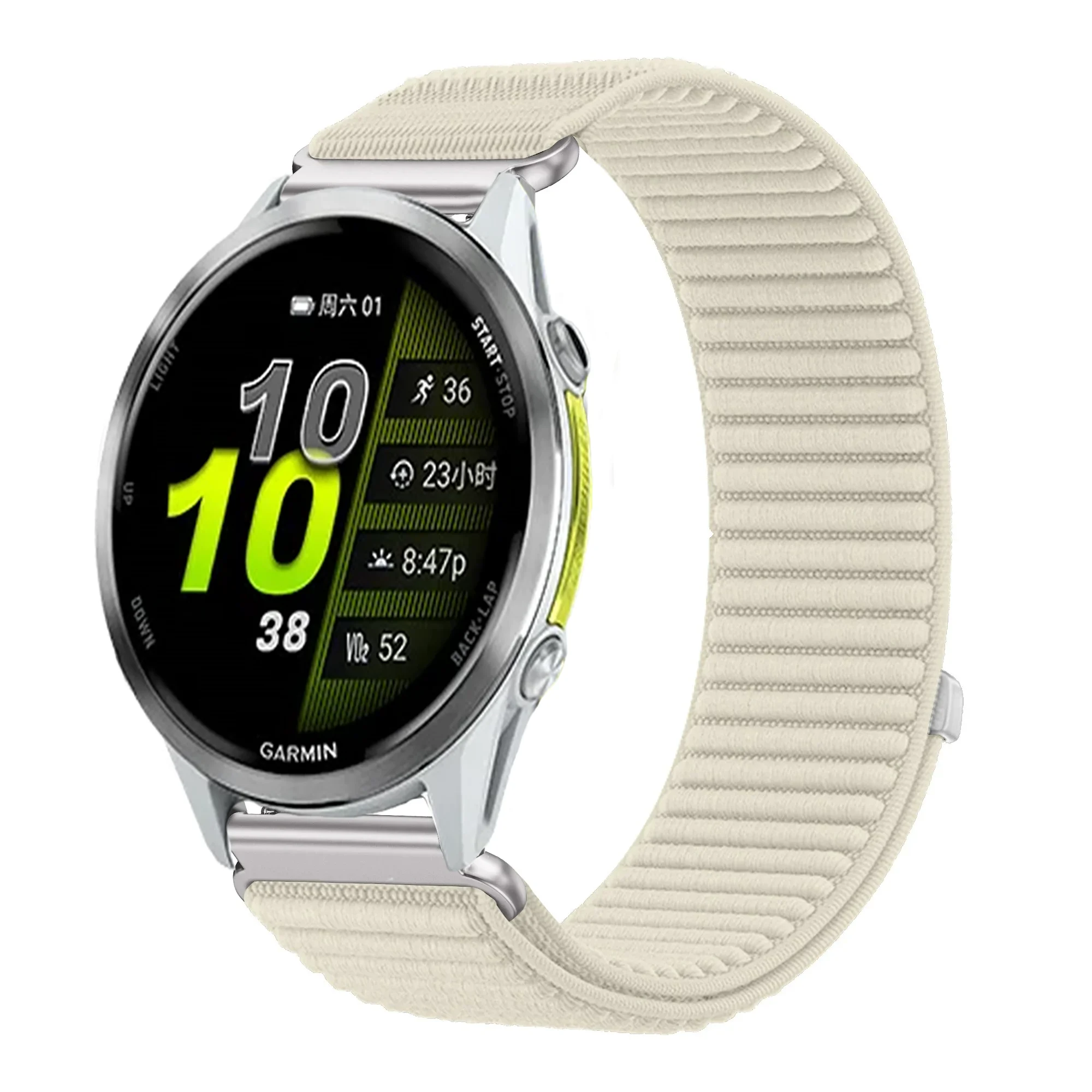 18mm 20mm 22mm Nylonarmband für Garmin Forerunner 970 570 47/42mm 965 265 170 70 165 55 Venu 4 45/41mm Armband Garmin Active 6 5 – Detail 8