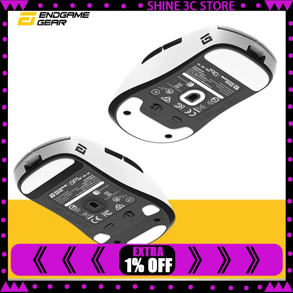 

Endgame Gear OP1w 4K V2 Mouse Dual Mode Wireless Mouse Paw3950 4000Hz Polling Rate Lightweight Gaming Mice PC Accessories