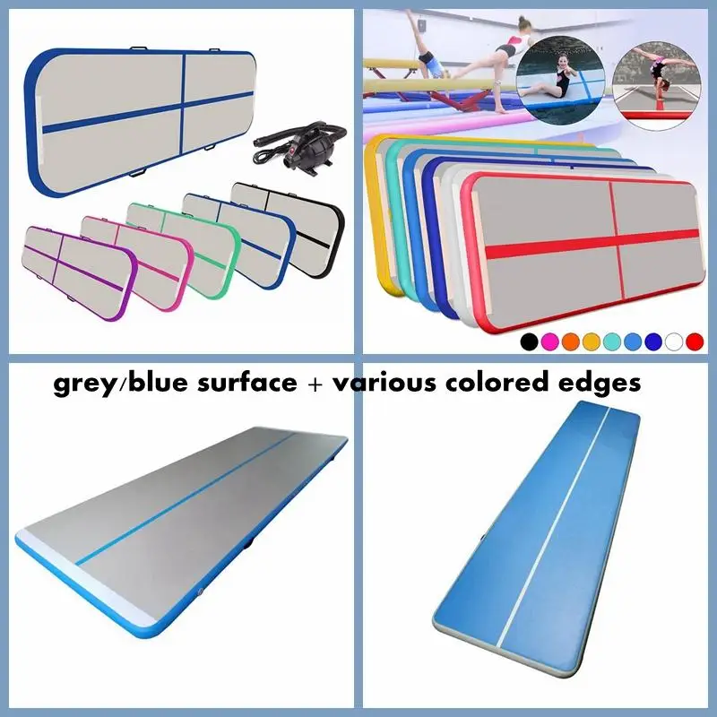 

Custom Tumble Track Gymnastics Tumbling Air Mat Inflatable Gym Mats for Home use, Training, Beach, Park with Pump Free Shipping