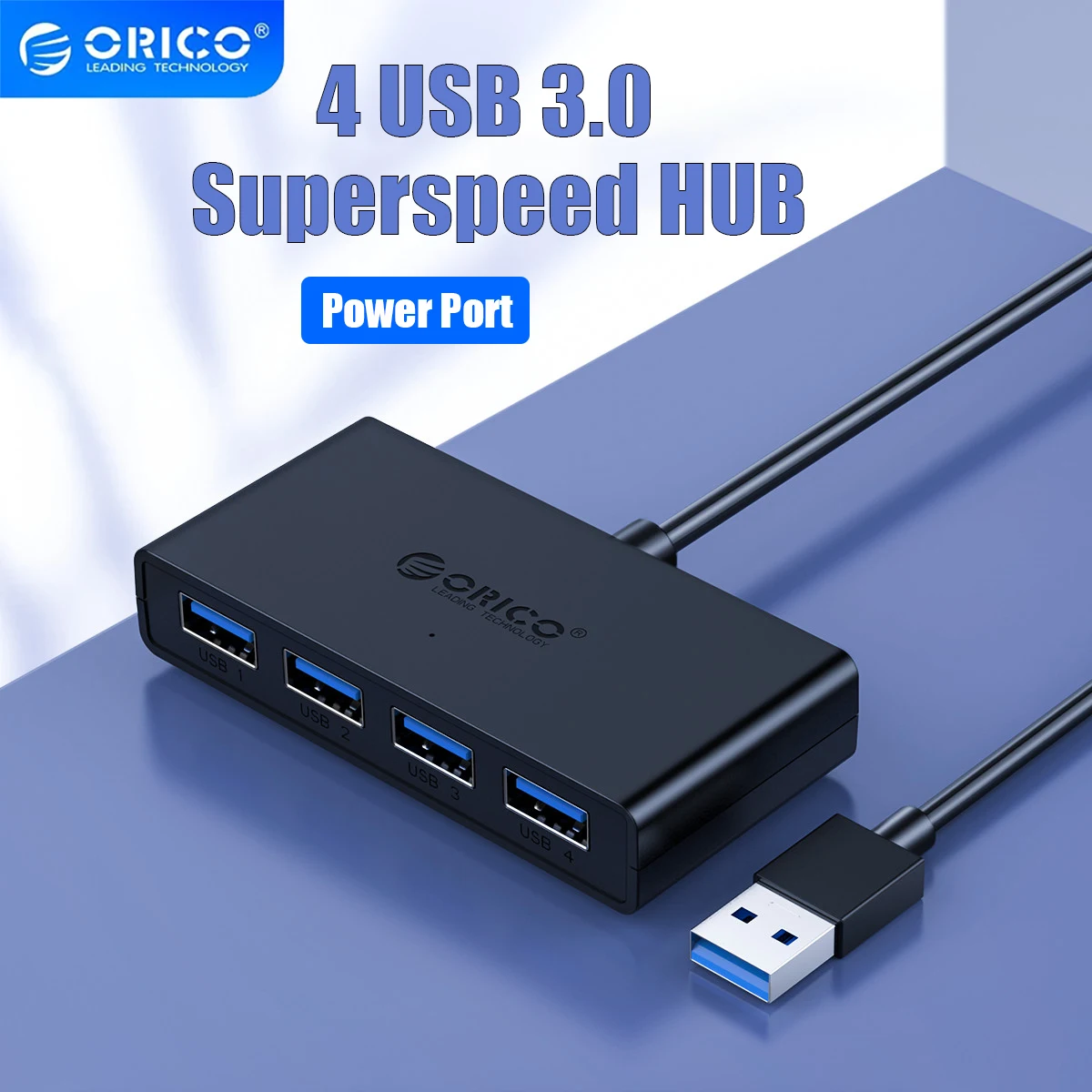 ORICO USB HUB 4 Port USB 3.0 Splitter With Micro USB Power Port Multiple High Speed OTG Adapter for Computer Laptop Accessories