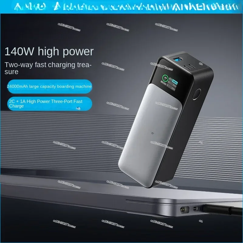 Large Capacity Display Charging Treasure, Official Flip, Super Fast Charge, 24000mAh, Color Screen, 140W