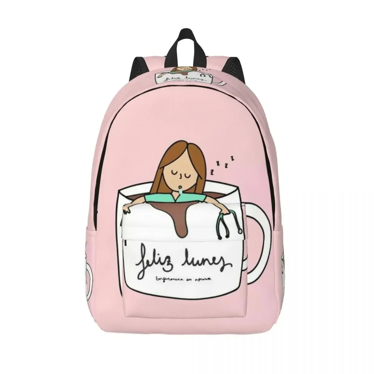 

Enfermera En Apuros Backpack Elementary High College School Student Nurse Medicine Bookbag Teens Canvas Daypack Sports