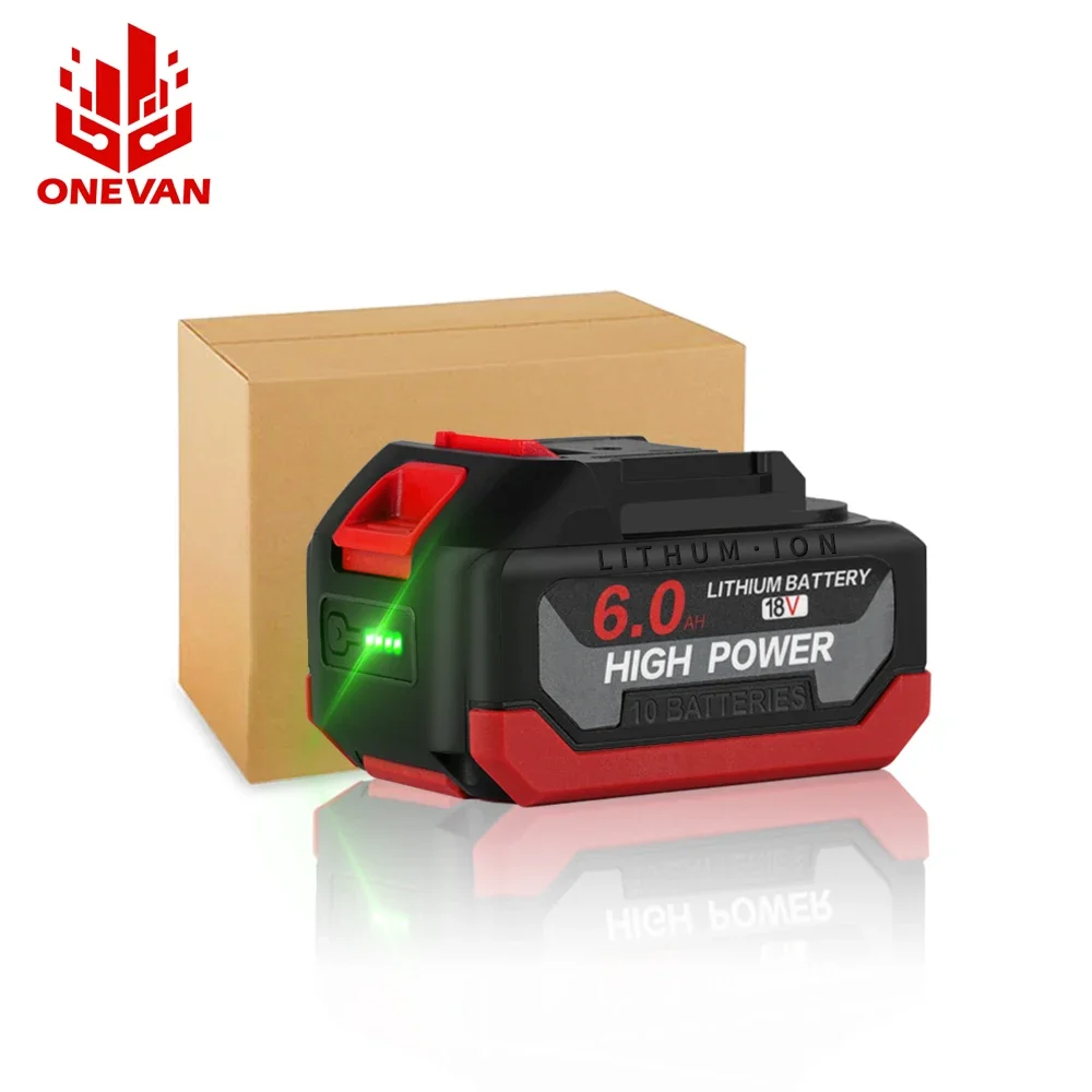 

ONEVAN 18V Rechargeable Battery Lithium 6.0AH High Capacity Battery For Makita Electric Power Tool Cordless Electrc Saw Battery