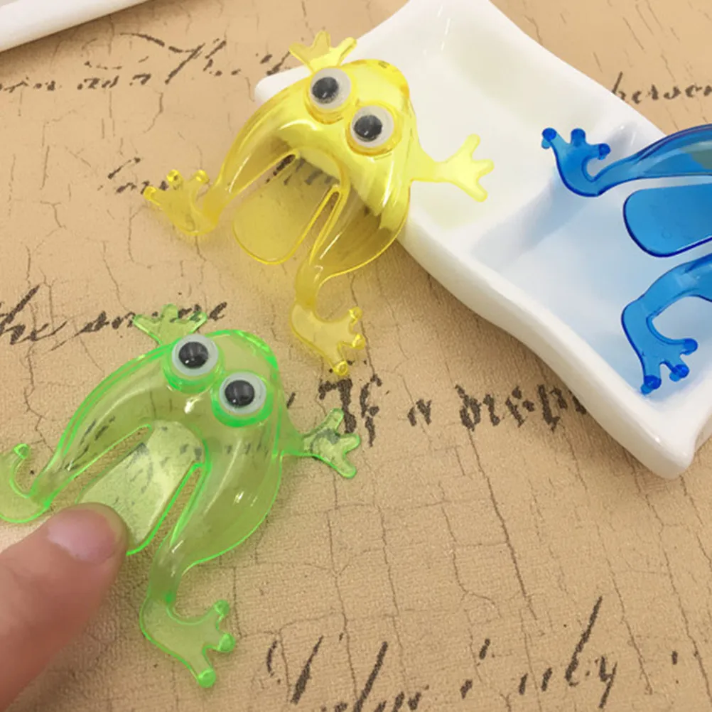 

50 шт. миниатюрных прозрачных прыгающих лягушек из безопасного пластика, игрушки для вечеринок, подарки на день рождения, забавные мини-игрушки для детей