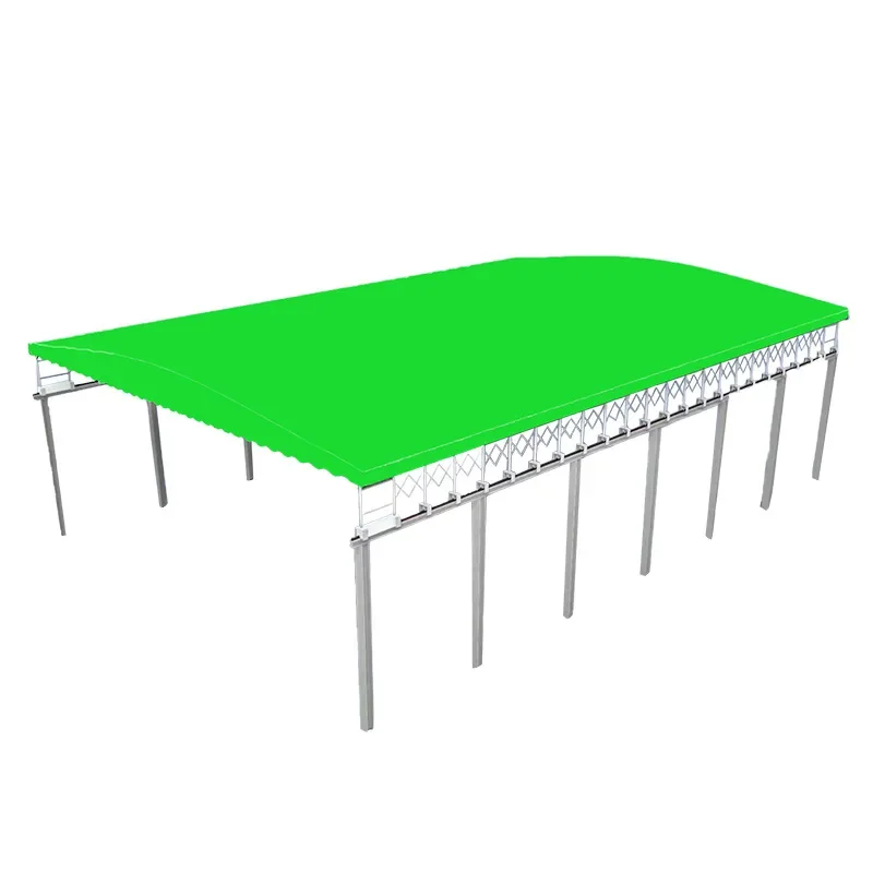 

Electric push-pull canopy basketball court telescopic canopy large suspended track sunshade logistics warehouse waterproof