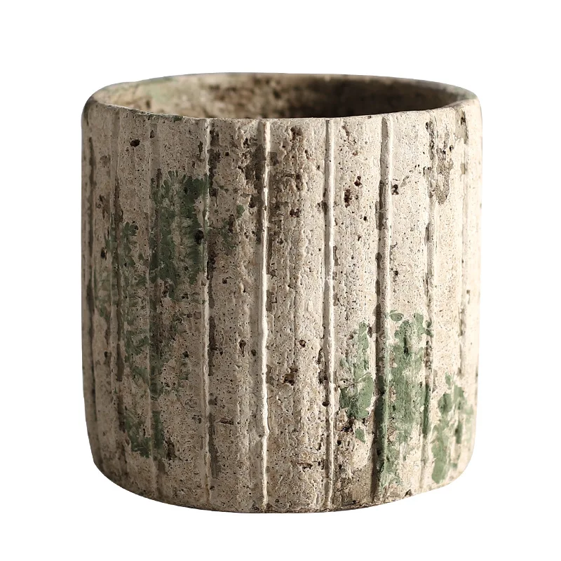 Moss stone pattern color manufacturers wholesale office cement flower pot desktop creative ins gardening succulent planting