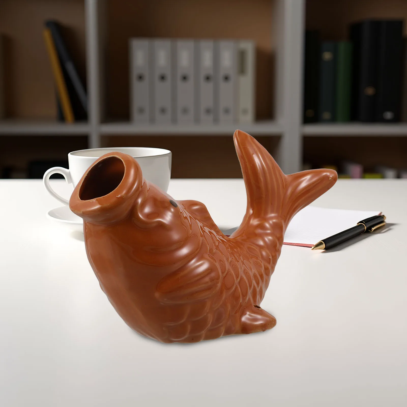 

Ceramic Carp Fountain Fish Spitter Outdoor Water Outlet Garden Pond Sculpture Waterfall Spout Decor Pond Spitter