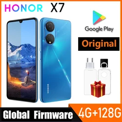 HONOR-Teléfono Móvil Inteligente X7, celular usado con Firmware Global, 4G RAM, 128G ROM, Qualcomm Snapdragon 680G, cámara de 6,74 pulgadas, batería de 48M, 5000 mAh