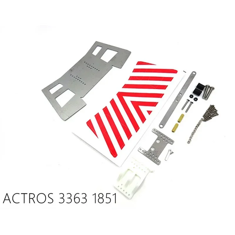 Metal Front Hook Bumper Components for 1/14 Tamiya RC Truck Trailer Tipper Benz Actros 1851 3363 Acros 3348 Car Diy Parts