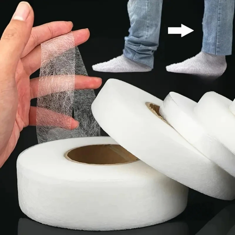 Self Adhesive Pants Hem Tape Iron DIY Jean Clothes Length Shorten for Hats Clothes Hot Melt Double-Sided Tape Sewing Tool