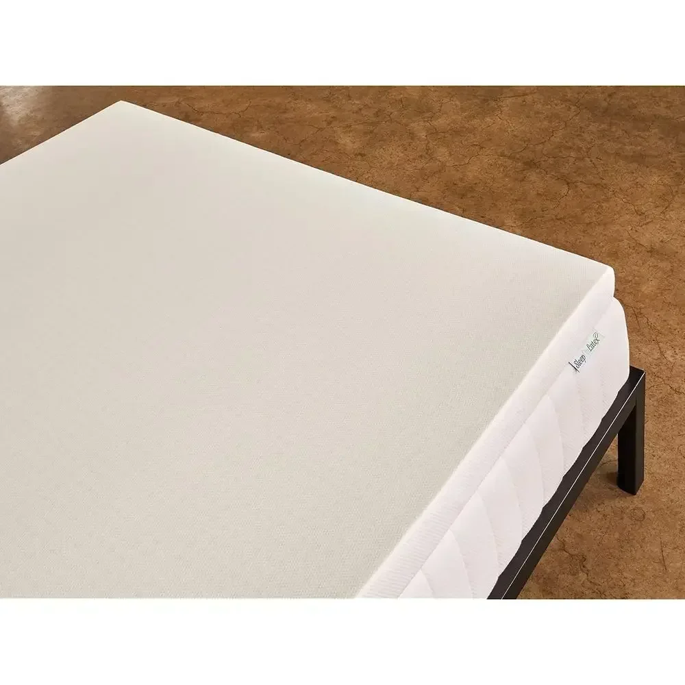 Natural Latex Mattress Topper with Luxury Cover - Medium Firm, 3 Inch, King Size (Certified Organic)