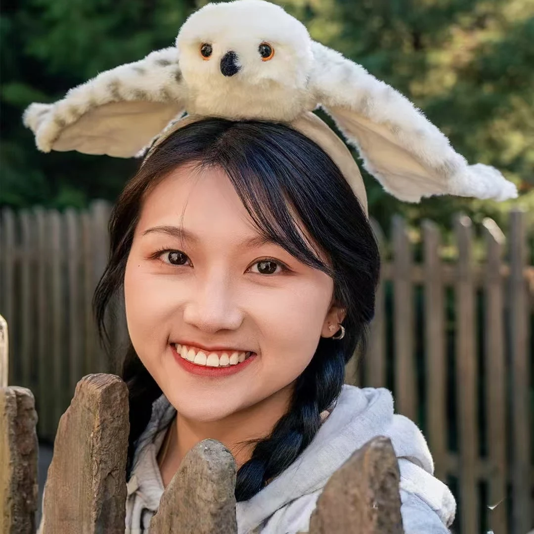 

Универсальные студии Messenger, плюшевая повязка на голову с совой Хедвигом, аксессуар для волос для девочек, подарок, сувенир