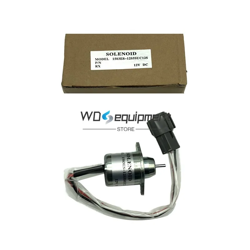 119233-77932 12V Fuel Shutdown CutOff Solenoid For Yanmar 3TNV88 19233-77931 Woodward 1503ES-12S5SUC12S