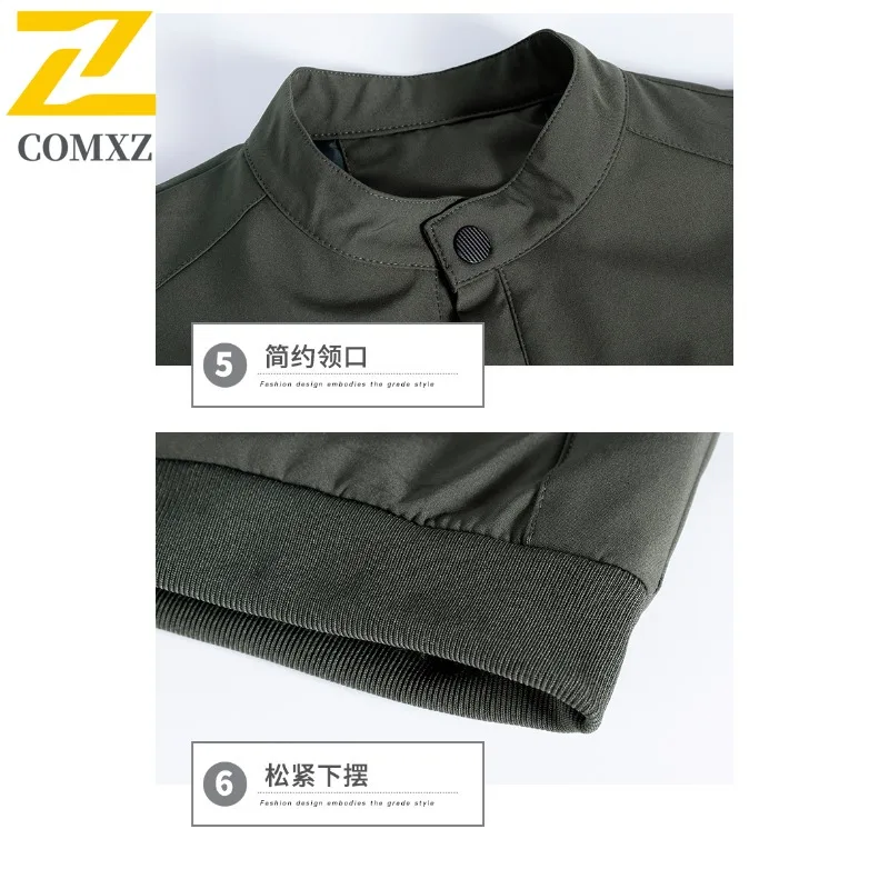 EiAO سترة واقية للرجال الوقوف طوق الشباب العصرية فضفاضة تناسب عادية مقاوم للماء يندبروف معطف جاكيتات للمشي التخييم الصيد #6