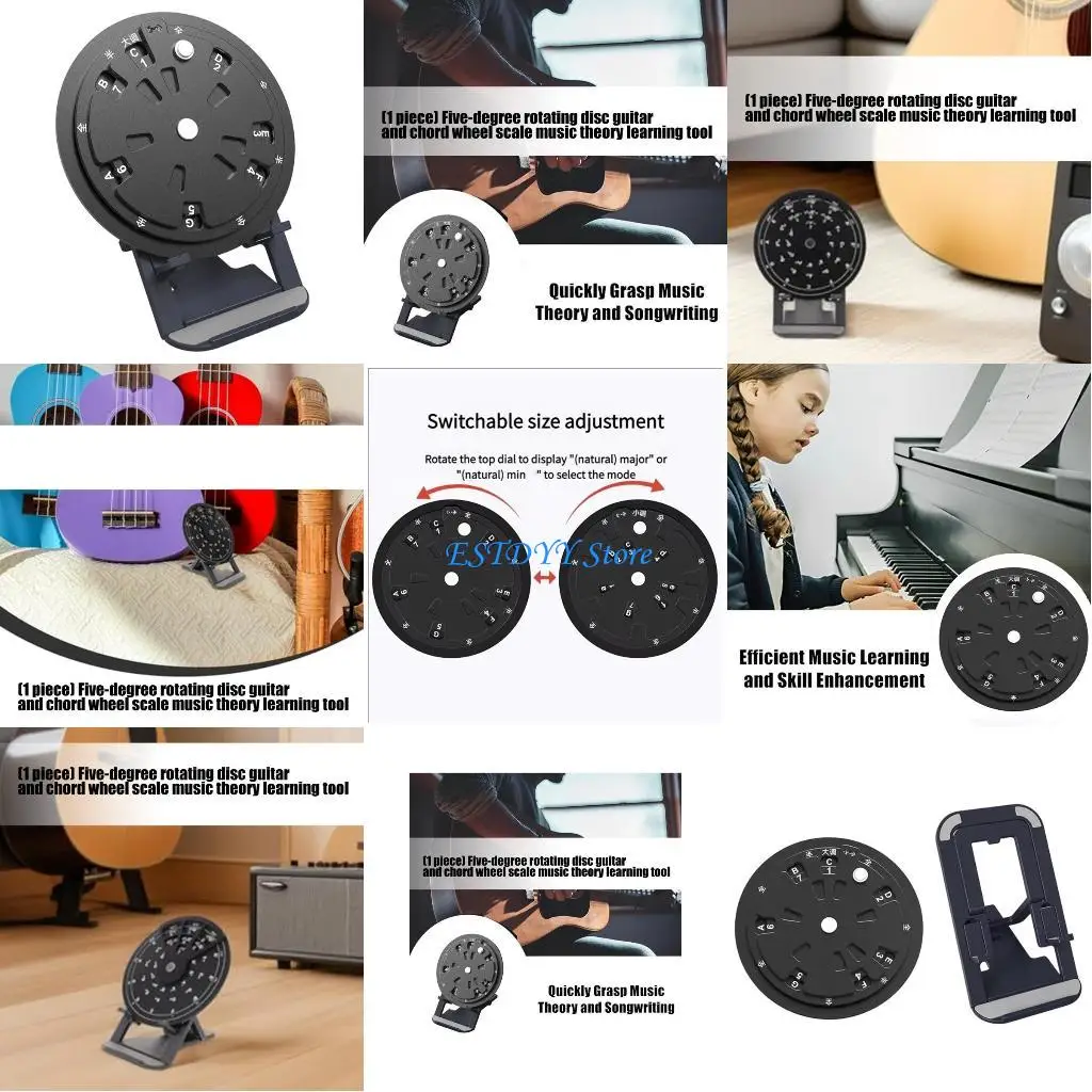 

G6DE Music Theory Educational Wheel for Guitarists Beginners and Advanced Musicians