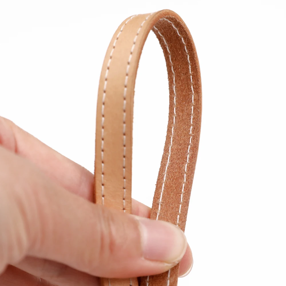 2 Meter Echtes Lederseil Doppelseitig Geflochten 10mm Flache Lederschnur DIY Rucksack mit Halskette Armband Schmuckherstellung Zubehör – Detail 5
