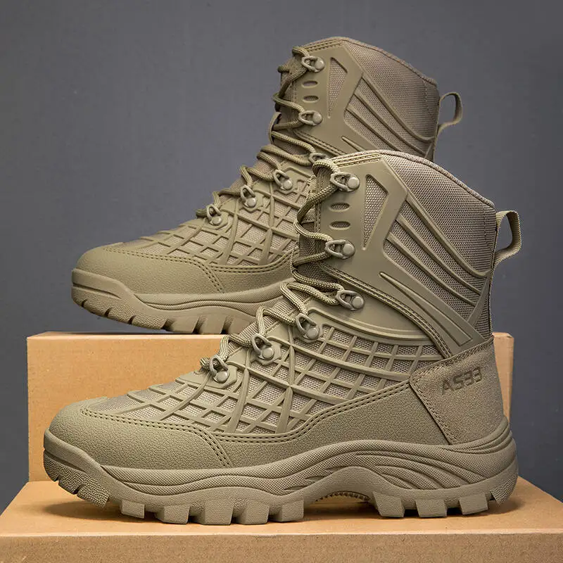 

Мужские ботинки на платформе, высококачественная спортивная обувь, уличные ботинки до щиколотки, походные ботинки на шнуровке, износостойкие ботинки для треккинга в джунглях, размер 39-47